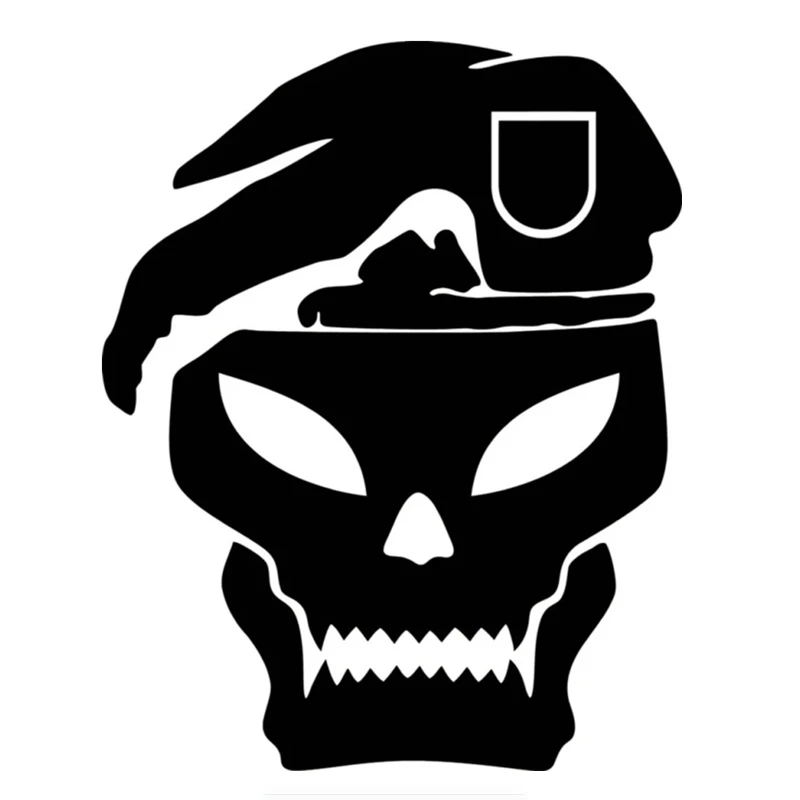 

DAWASAKA Car Sticker Personality Beret Soldier Skull Car Sticker Auto Windscreen Vinyl Decals Accessories Car Sticker 18CM*15CM