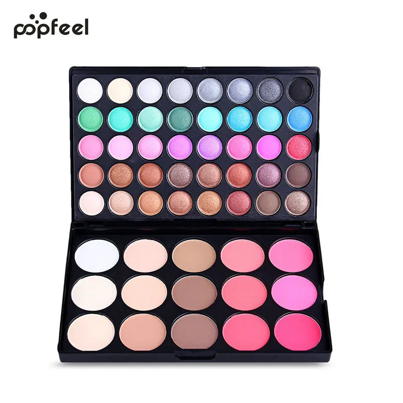 

POPFEEL 55 Color Eyeshadow Palette Matte Eye Shadow Powder Waterproof Highlighter Shimmer Makeup Pigment Eye Shadow Long-lasting