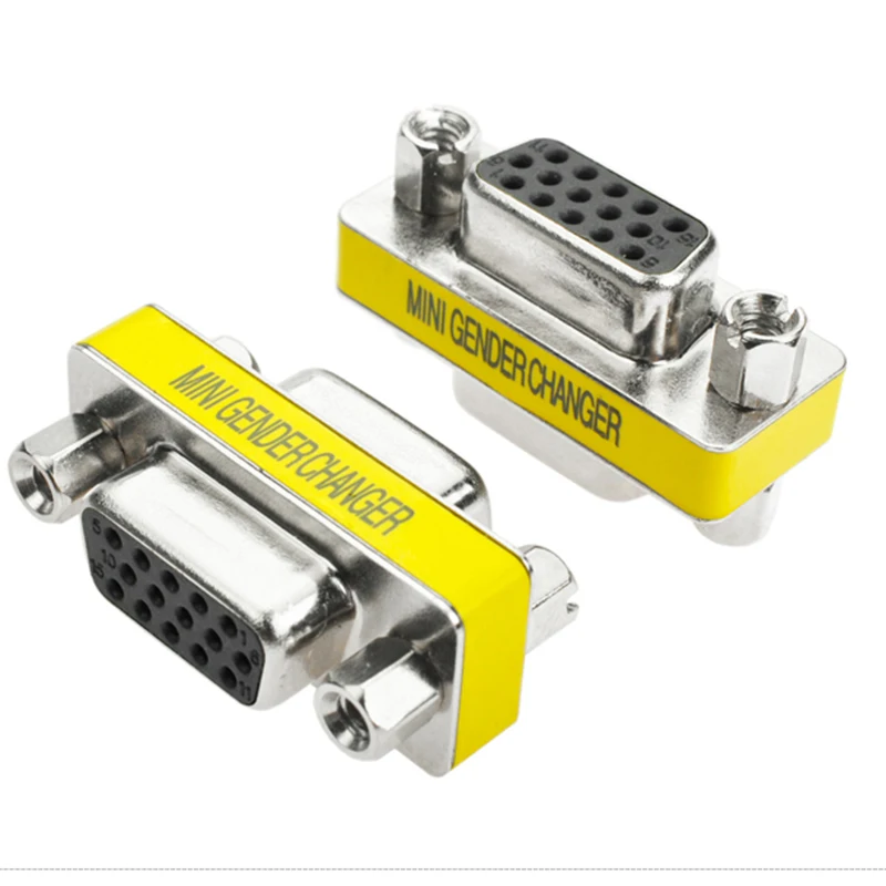 VGA 15Pin Female to Female Converter vga cable adapter DB15 D-Sub Gender Changer Adapter