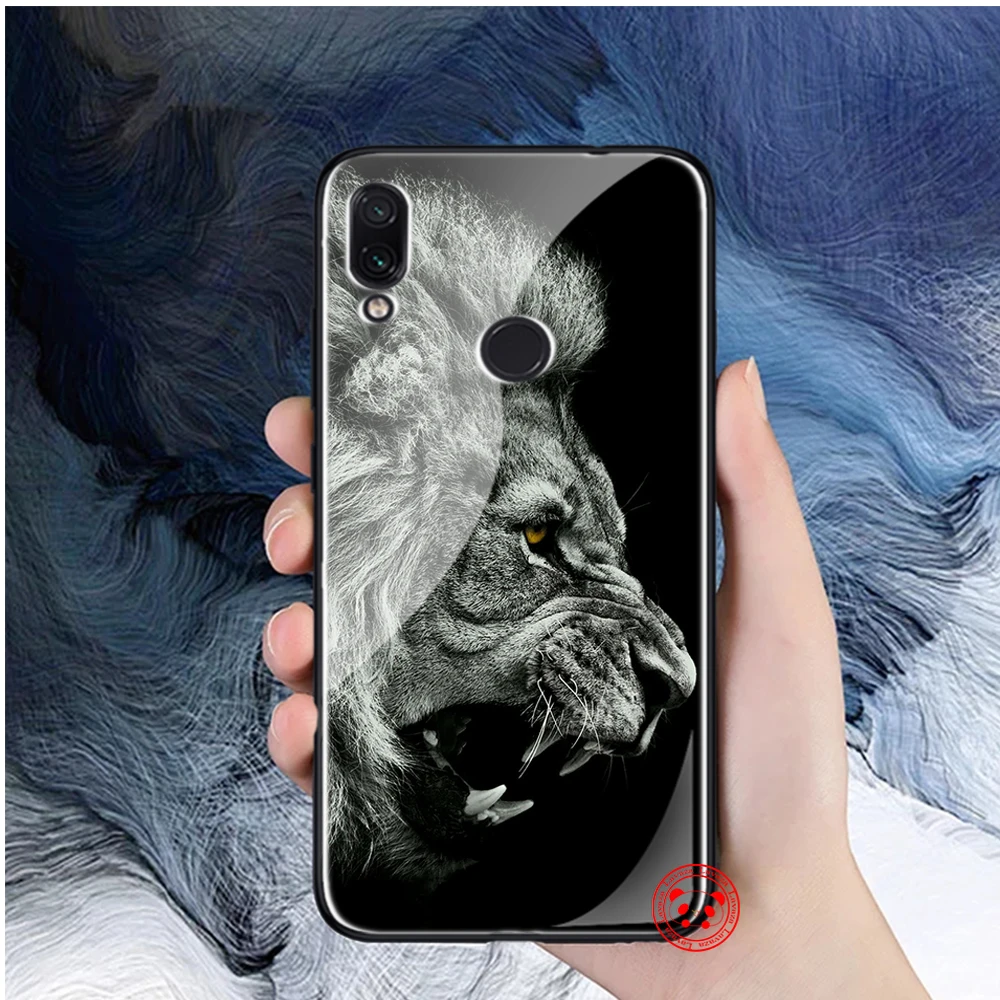 TG1 Русский медведь тигр лев Стекло чехол для Xiaomi 8 Lite 9 F1 A1 A2 Redmi 4X 6A Примечание 5 6 7 Pro - Цвет: TG1