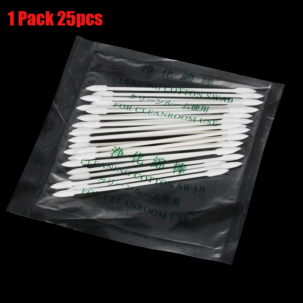 1 Pack 25pcs 50PCS Swab For Apple Airpods Case For AirPods Earphone Phone Charge Port Apple Airpods Cotton Disposable Stick Cleaning Tool - Цвет: 1 Pack 25pcs