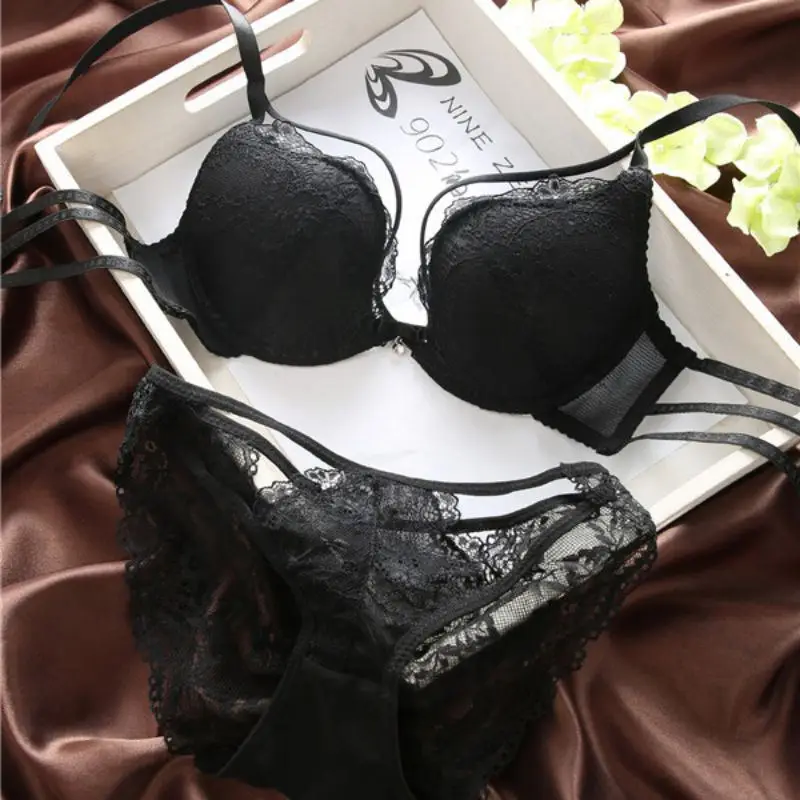 

Sexy Lace Bra Set Fashion Beauty Back Breathable Lingerie Bra Set Lace Underweaer NS