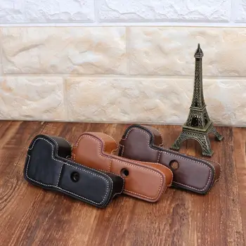 

half Camera case bottom bag skin cover for Sony A7 III A7R3 A7R III A7R Mark 3 A7RM3 A7III A9 battery opening