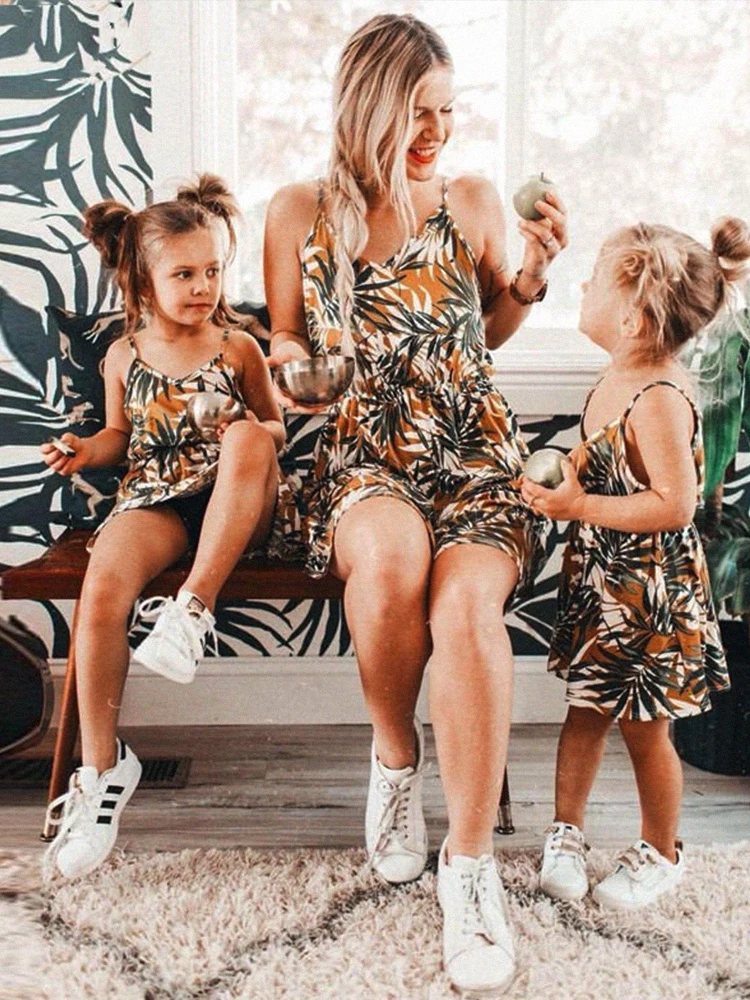 Summer Mom Daughter Matching Dress 
