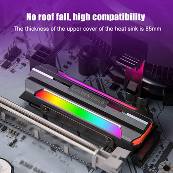 

5V 3pin M.2 2280 SSD Heatsink Cover PC Computer SSD Cooler Case ARGB Radiator Thermal Pad Hard Drive Heat Dissipation Cover