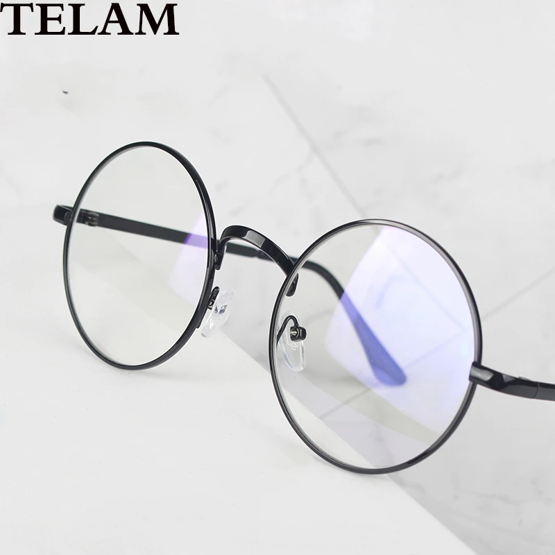 Metal round glasses anti blue light retro college female glasses Computer glasses gaming men's glasses transparent lenses blue filter glasses