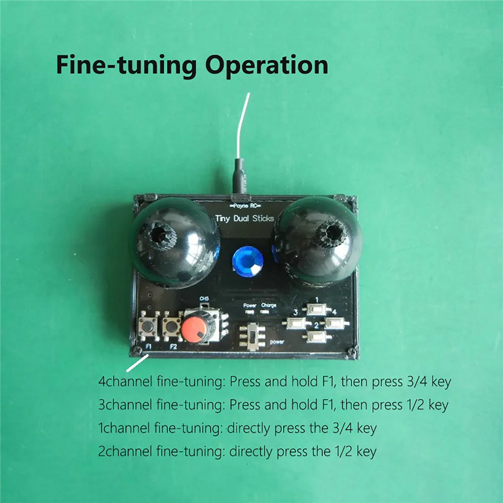 

Double Remote Control Joystick Lever with Receiver for Mini Model Aircraft Off-road Vehicle Accessories 1 2 3 4Channels