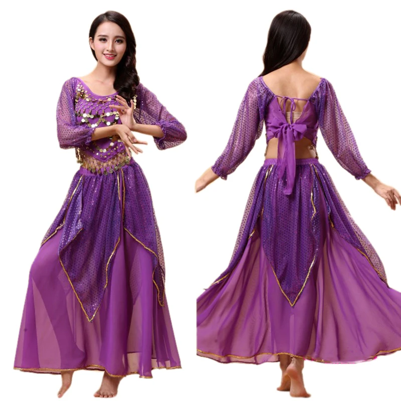 Plus Size Belly Dance Costume Set Indian Egypt Bollywood Dancing Dress Bellydance Stage Performance Clothing Practice Dancewear