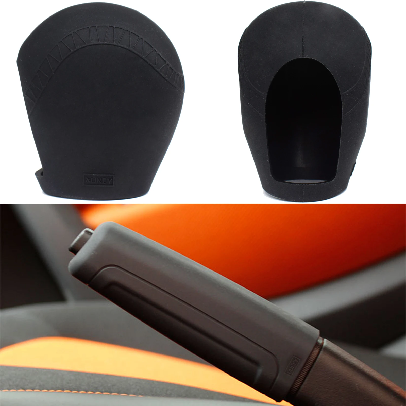 Gear Knob Cover Handbrake Case Protector Silicone Knob Shift car interior accessories hand brake cover gear head cover For Mercedes Smart Fortwo Forfour 2015 -