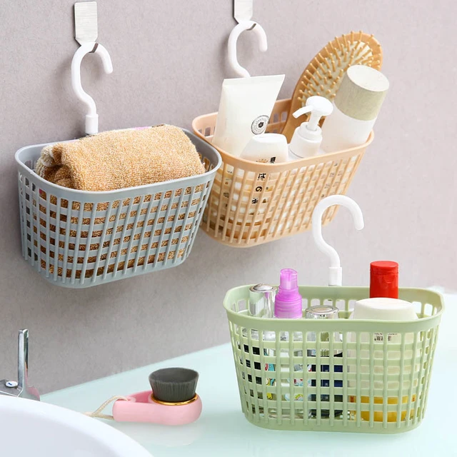 Hanging Baskets Bathroom Organization