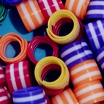 

50 Pcs Colorful Bird Foot Ring Species Identify Dove Bands Training Rings Pet 77UD