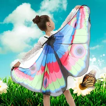 Детская шаль для мальчиков и девочек Бабочка крыло шаль Женское пальто плащ накидка костюм аксессуар зимний Schal Frauen Manteau Femme# D16