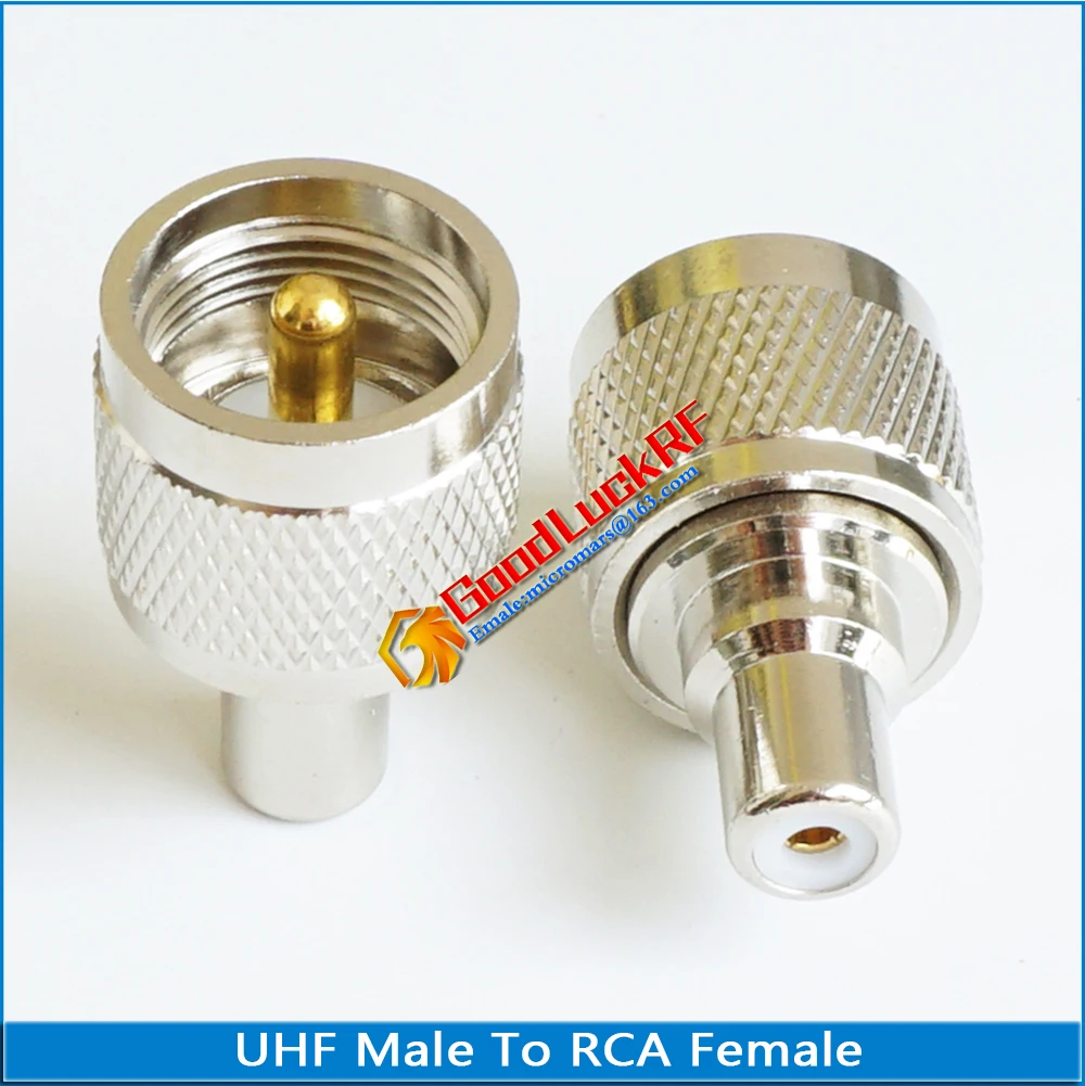 1 шт. RCA в UHF PL259 SO239 разъем гнездо папа - латунные прямые радиочастотные