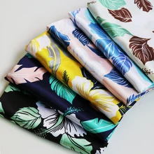 Метр сатин Шармез ткань Винтаж цветок платье рубашка шарф материал мягкий полиэстер