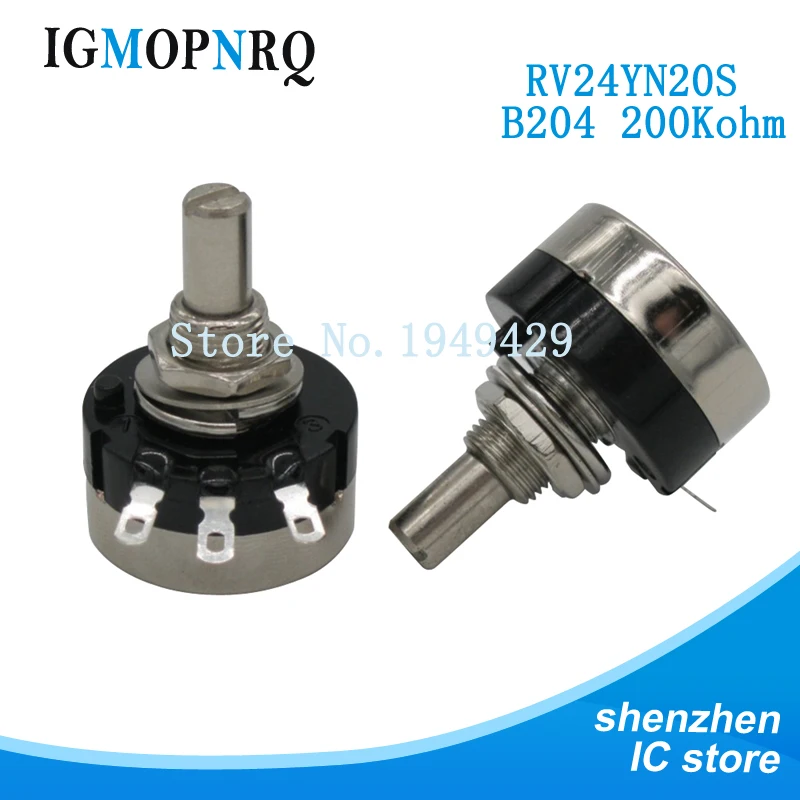 2 шт. RV24YN20S RV24YN20S-B204 200K Ом Потенциометр RV24YN 204 200KR одна катушка потенциометра из