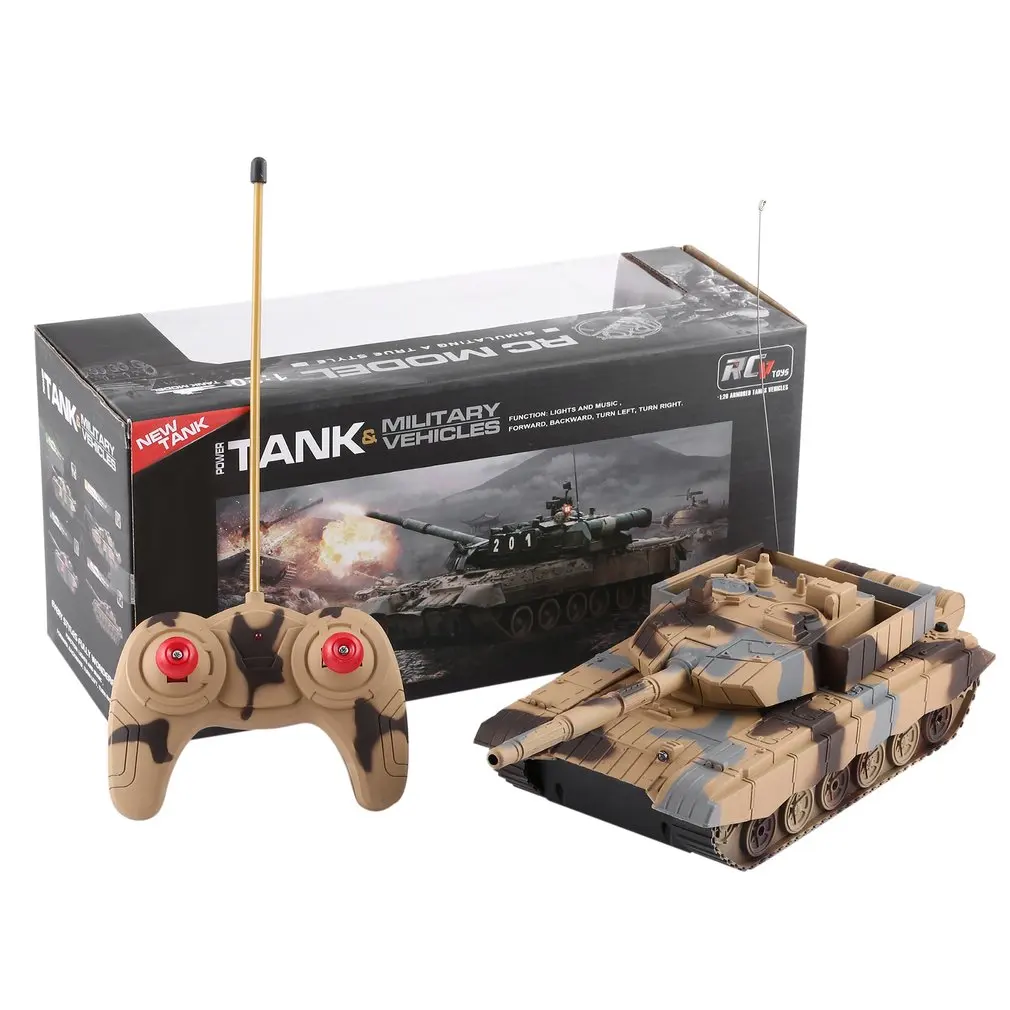 1 20 RC Tank Toy Military Vehicle 4CH Remote Control Armored Tank Battle Tanks Turret Rotation 1