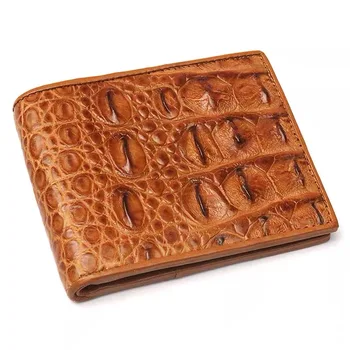 

Authentic Real Crocodile Skin Men's Short Trifold Wallet Purse Genuine Alligator Leather Male Small Clutch Wallet Card Holders