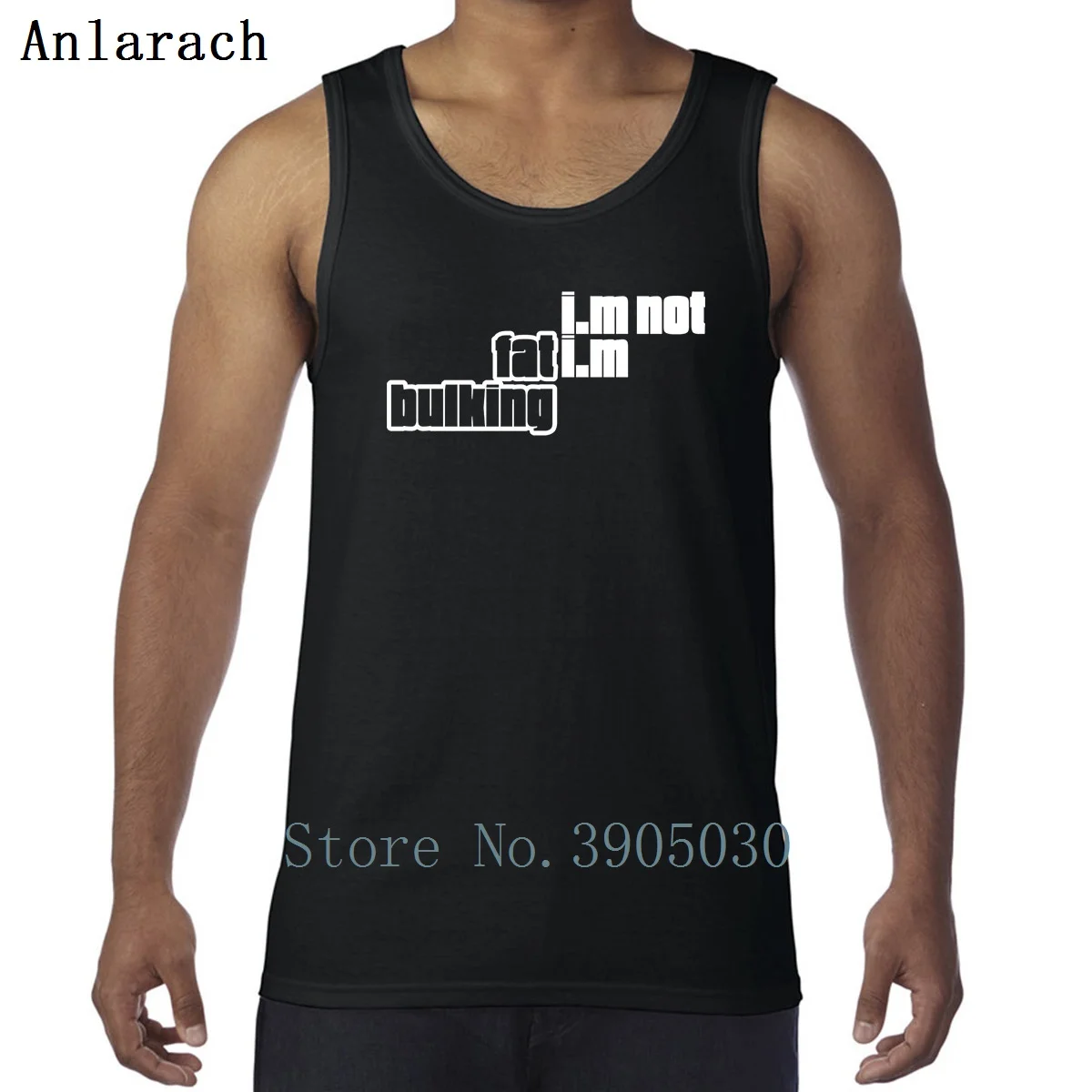 

I Am Not Fat I Am Bulking Vests Outfit Singlets Fit Cotton Tank Top Men Design Famous Sunlight Anlarach Fashion