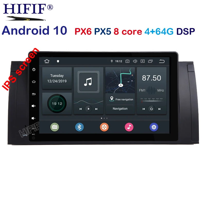 9 inch 1024x600 HD Touch Screen 1 din Android 10.0 Car Multimedia Radio Stereo for BMW E39 E53 X5 Wifi 4G Bluetooth DVR RDS USB |