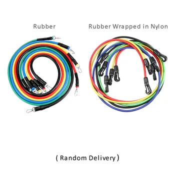 

11PCS Resistance Bands Set Pro Gym Fitness Bands Workout Home Elastic Sports Exercise Bands Pilates Yoga Rubber Bands Workout
