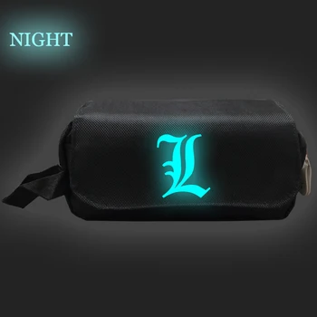 

Anime Death Note Pencil Case Double Layer Makeup Bag Boy Girls Cosmetic Case Kids Storage Bags Makeup Travel Bag Purse Organizer