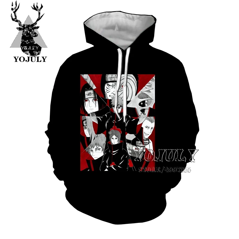 YOJULY Naruto hot sale Hoodies Jacket boy girl teens 3D Hoodie Cosplay Akatsuki Hoodies Sweatshirt streetwear hip hop Anime C113 - Цвет: 5