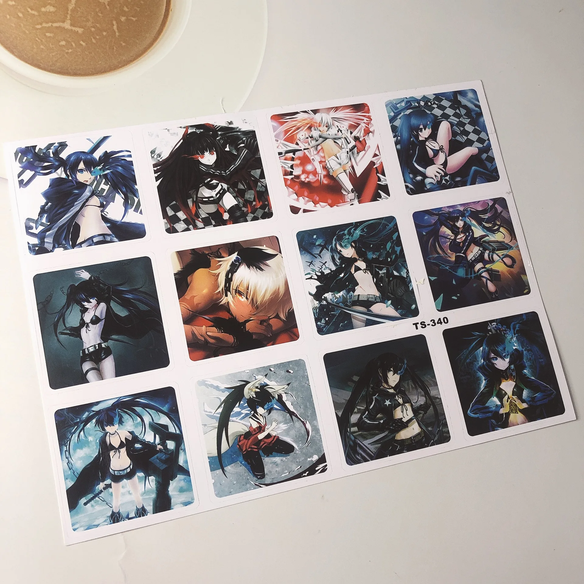 10 шт./лот аниме Black Rock Shooter мобильный телефон Настольная наклейка на машину