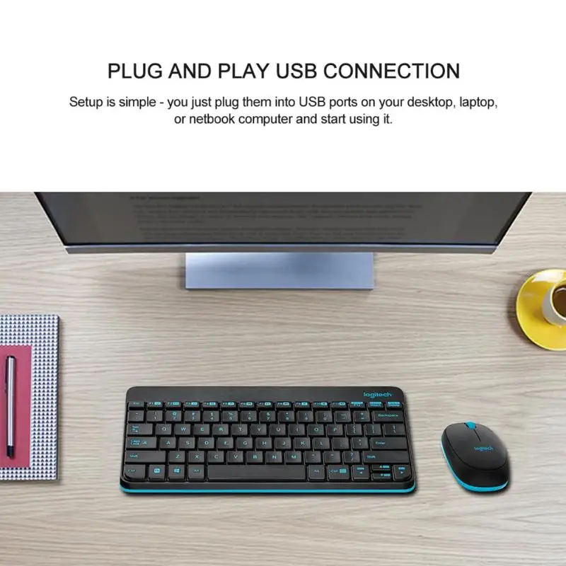 Набор беспроводной клавиатуры и мыши для Windows хромированной ОС logitech MK245