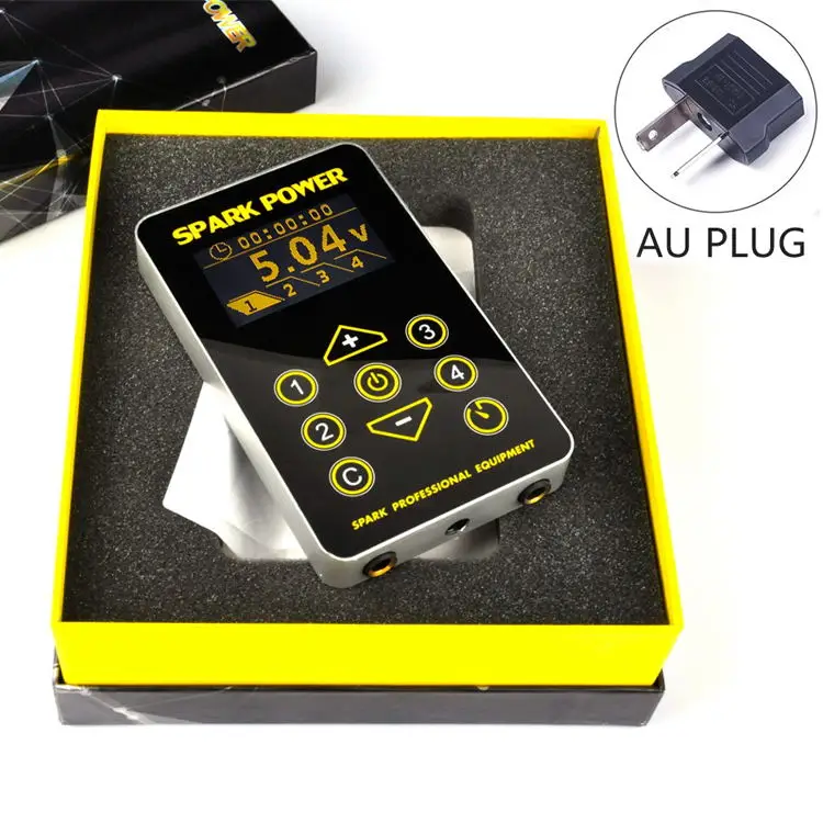 AU Plug Татуаж питания Профессиональный цифровой светодиодный дисплей Татуировка пудра питания машинки для постоянного макияжа Поставщик с стабильным - Цвет: AU Plug