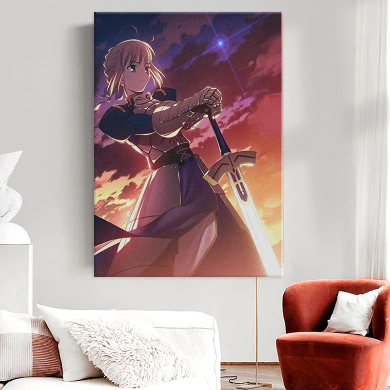 Art HD Print Home Decor Fate Stay Night Saber Paintings Wall Poster Picture 