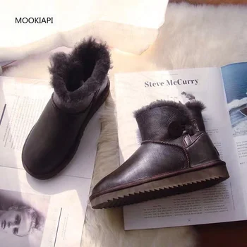 

China's latest sheepskin and wool women's snow boots in 2019, pure wool women's fashionable snow boots, 3 colors, free delivery