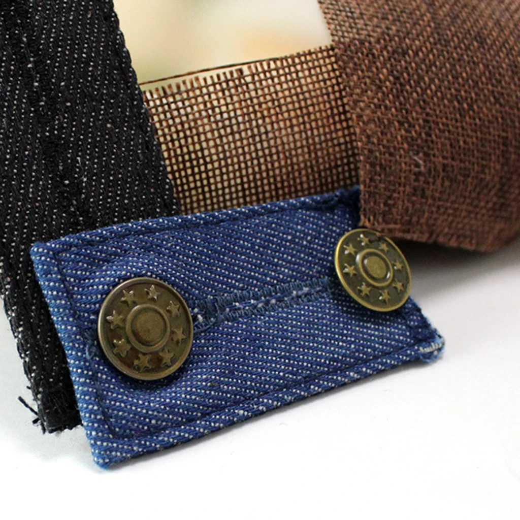 2 Pack Elastic Waistband Expanders Pants Waist Extender Adjustable Pant Button Extenders for Slacks Waist Comfort