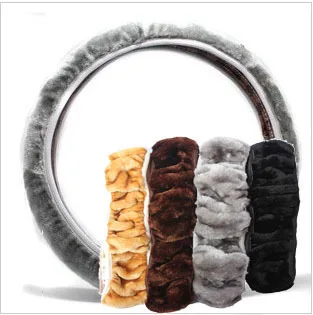 

2020 Soft Plush Car DIY Steering Wheel Cover Braid on The Steering-wheel Winter Warm Covers Car Styling Car Accessory for Women