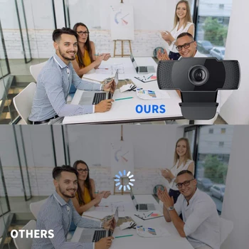 

Built-in MIC Webcam Widescreen 1080P HD USB Plug n Play Web Camera for PC Laptop for School Office Working Ornaments