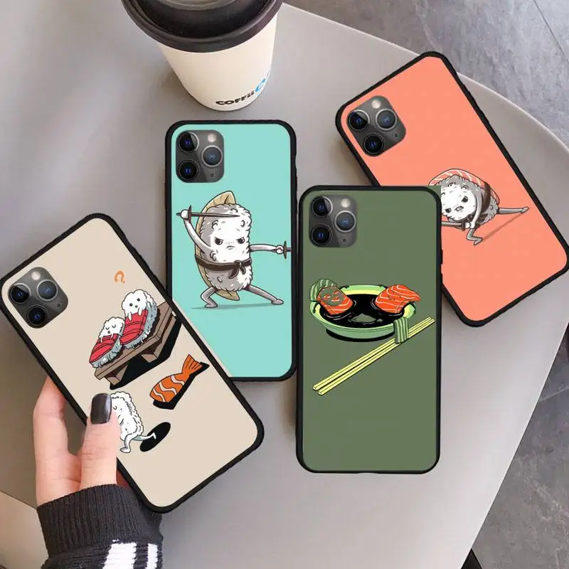 

cute cartoon sushi Phone Case for iPhone 11 12 mini pro XS MAX 8 7 6 6S Plus X 5S SE 2020 XR