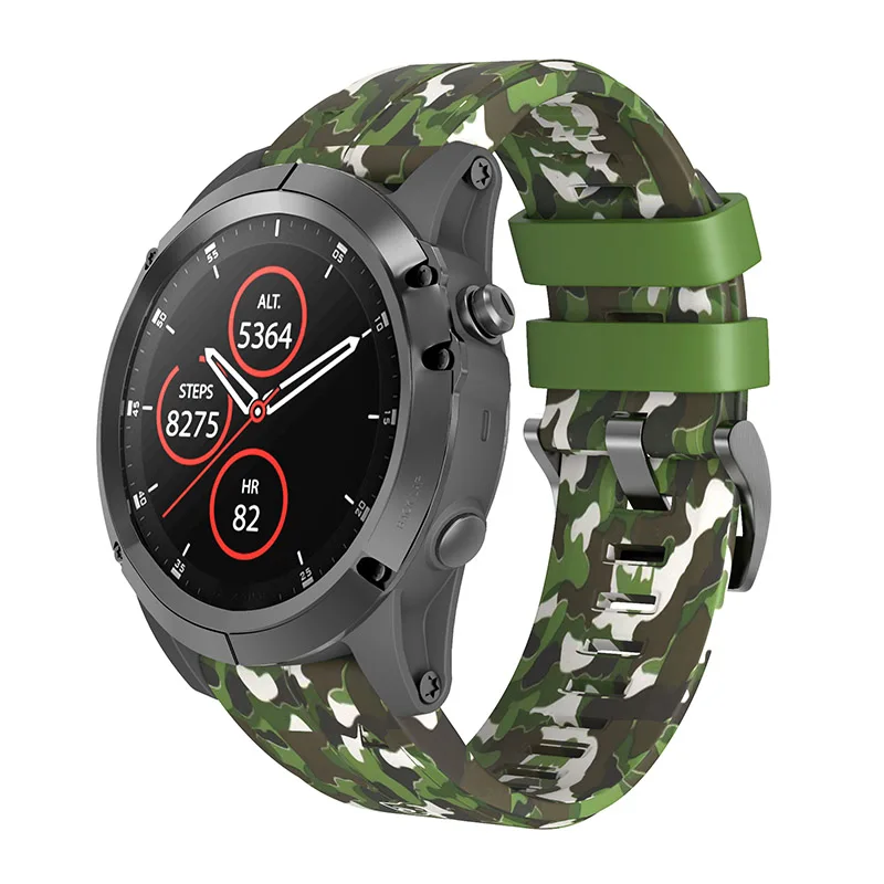 26 мм силиконовый Камо часы ремешок Браслет на петле для Garmin Fenix 3/3 HR/5X LHB99