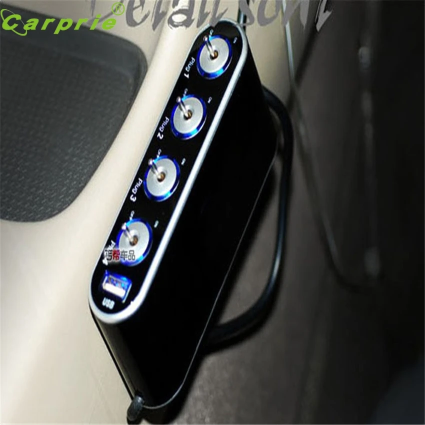 CARPRIE 4 Способа USB порт розетка для автомобильного прикуривателя Разветвитель 12V