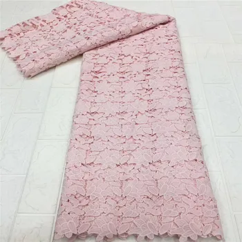 

tela de encaje nigeriano africano, algodón, alta calidad, barato, gasa suiza, punzón de encaje, para vestido de boda, 2020