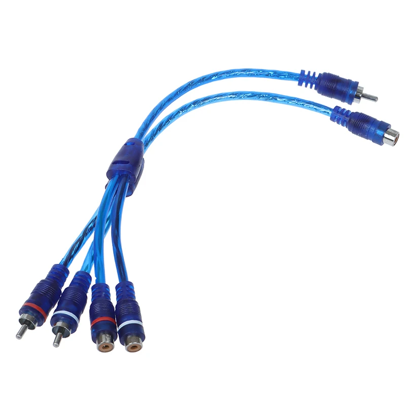 Car MP3 Audio Cable Car Stereo Accessories RCA Y Splitter Cable Adapter Cord Converter for Car AUX Amplifier