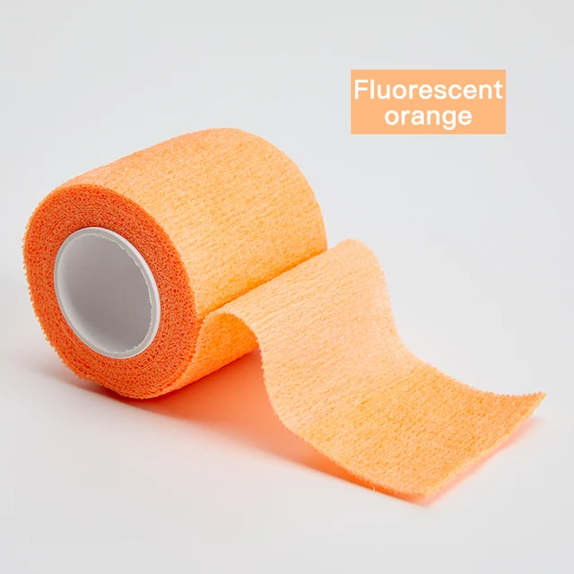 4.5M Colorful Elastic Sport Bandage Self Adhesive Bandage For Fitness Knee Support Pads Ankle Finger Wrap Kinesiology Tapes Orange-2