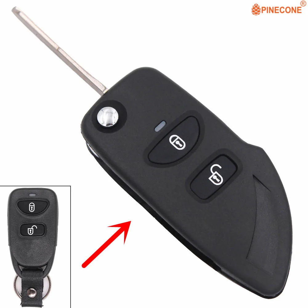 PINECONE для Hyundai Tucson Suv 2 + 1 кнопочный ключ модифицированный откидной Складной