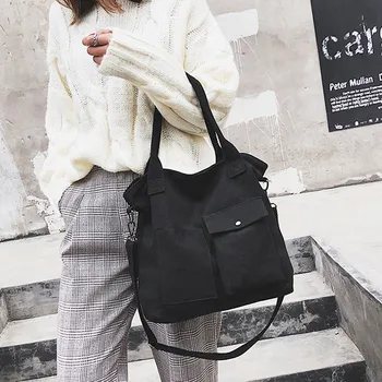 

Fashion Solid Soft Casual Totel Bag Canvas Bag Messenger Bag Female Large Capacity Shoulder Bag Bolsas Femininas Сумка Женская