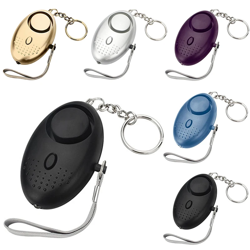 LLavero de seguridad portátil con alarma de autodefensa para mujer, alarma de seguridad Personal de emergencia anti-choques, con luz LED