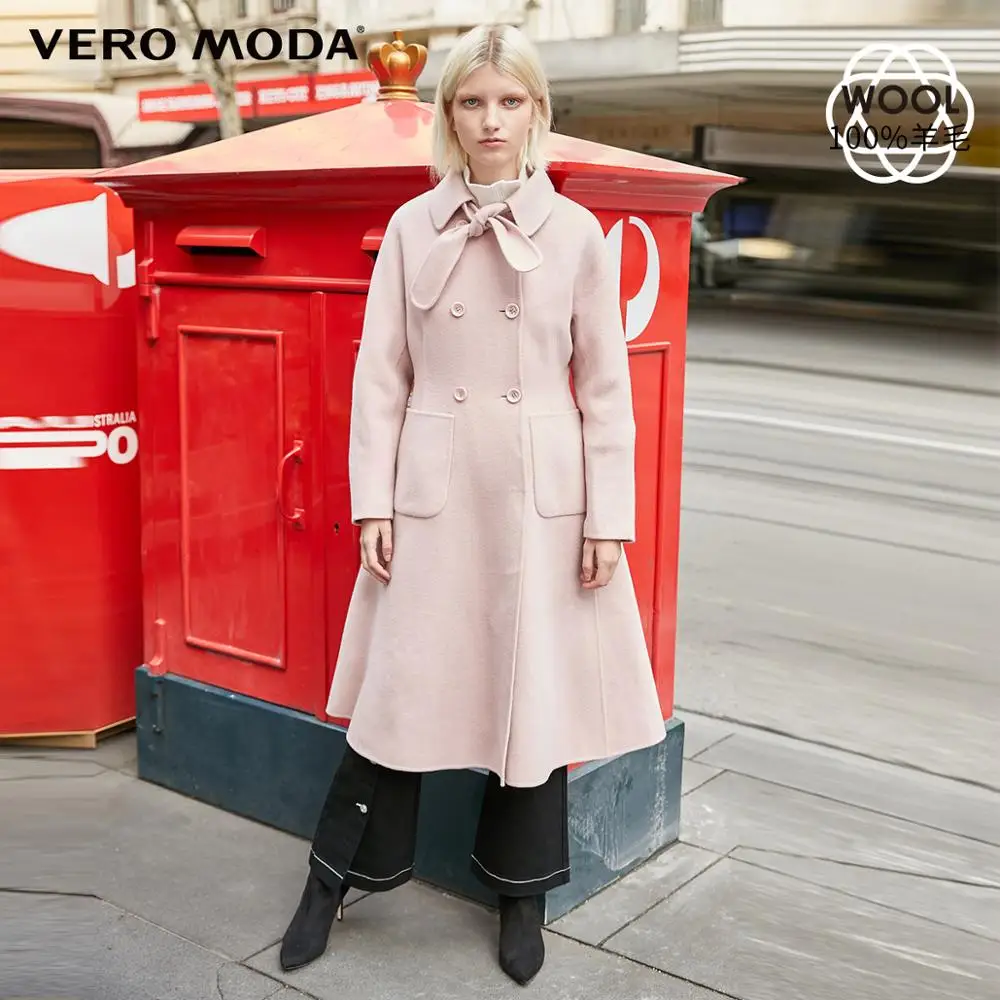 Vero Moda новое шерстяное Двустороннее пальто с декоративным бантом | 319427509