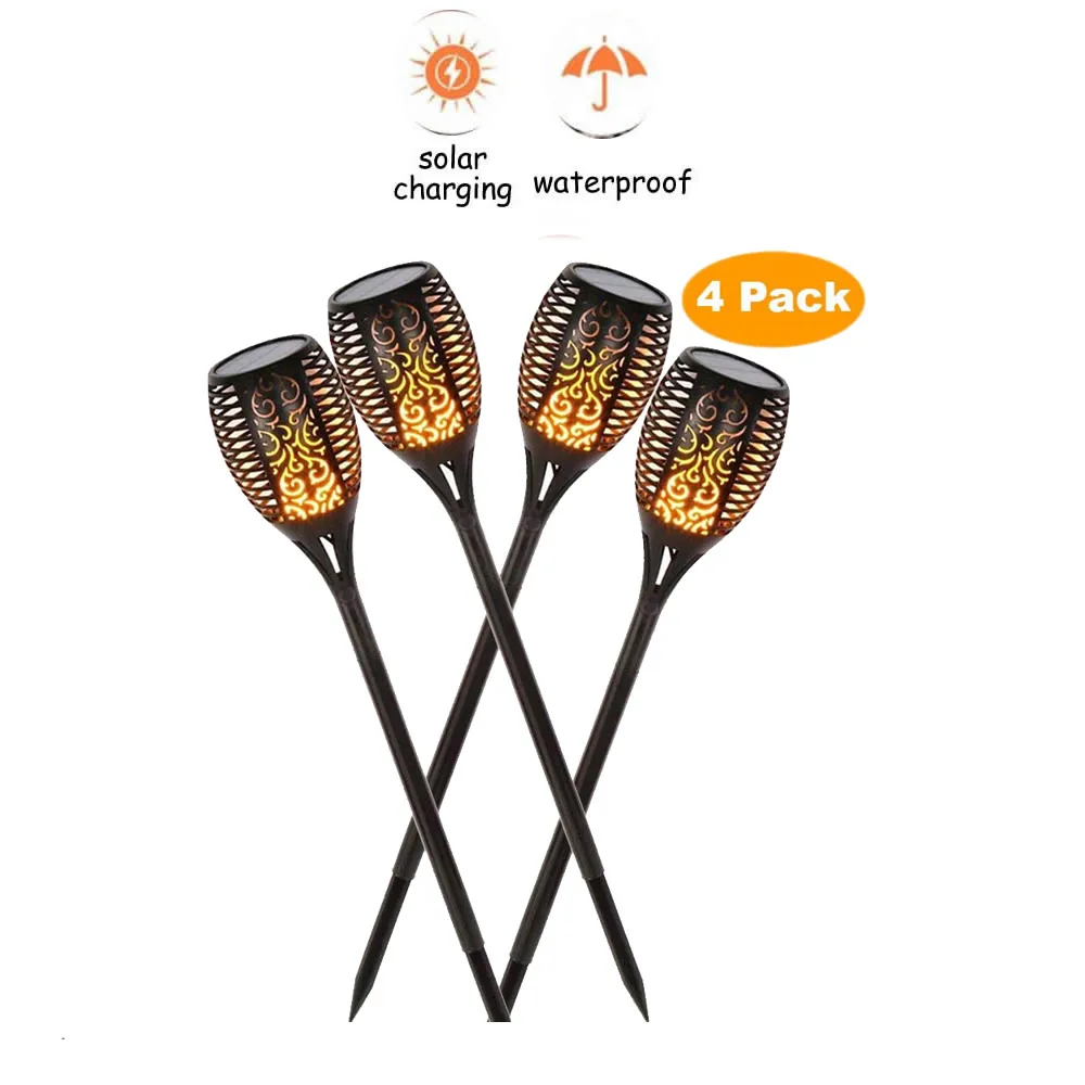 

Solar 33LEDs Lawn Dancing flame Torch Lights radar lamp camp street garden landscape decoration outdoor Flame Lamp Flickering bu