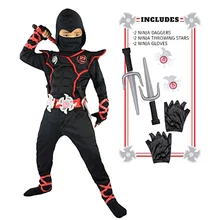 Fancy Dress Suit Ninja-Costume Superhero Halloween Party Girl Kids Boy Cosplay Gift
