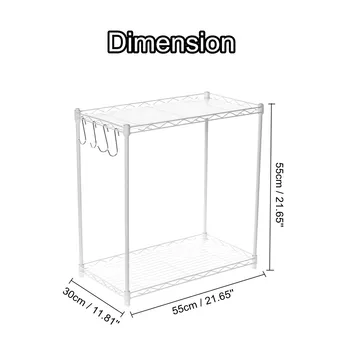 

New 2-Tier Microwave Shelf Rack Kitchen Shelf Spice Organizer Kitchen Storage Rack Adjustable Carbon Steel Book Shoes Storage Sh