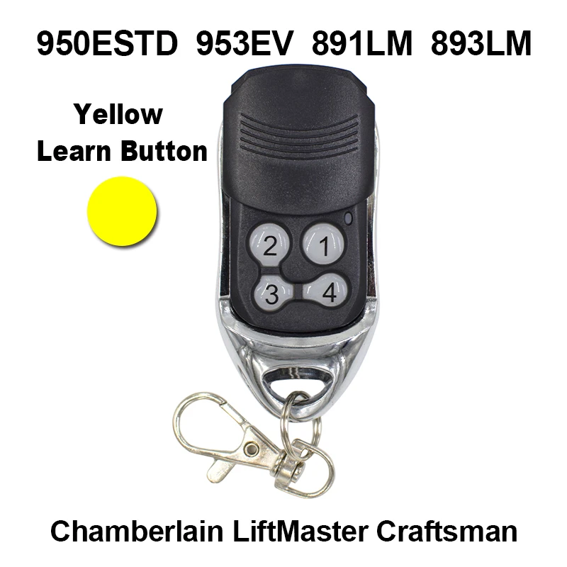 Chamberlain Liftmaster Craftsman 953ev Garage Door Opener Remote Control Yellow Learn Button Door Remote Control Aliexpress