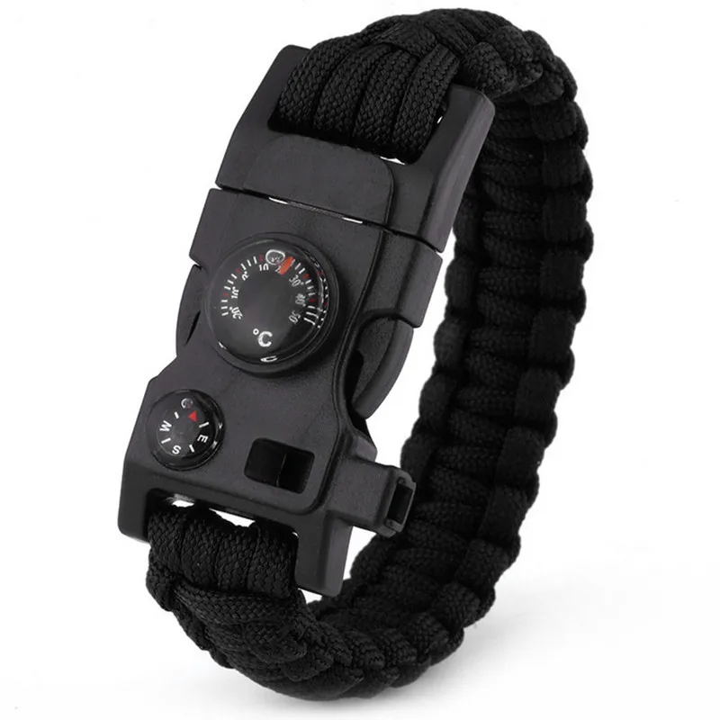 

15 In 1 Paracord Survival Bracelets Military Multi-function EDC Bracelet Strap Camping Rescue Escape Tactics Emergency Wrist