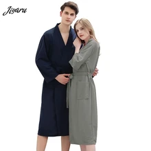 Летний халат, длинный халат, парный Вафельный Халат для мужчин и женщин, банный халат ночная сорочка, женская одежда для сна, домашняя одежда, халат для отдыха